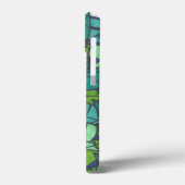 Grünes tropisches Blätter Strandhandtuch Case-Mate iPhone Hülle (Rückseite / Links)