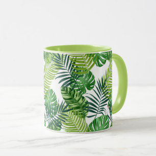 Grünes tropisches Blätter Tasse