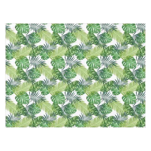 Grünes tropisches Blätter Tischdecke (Vorderseite (Horizontal))