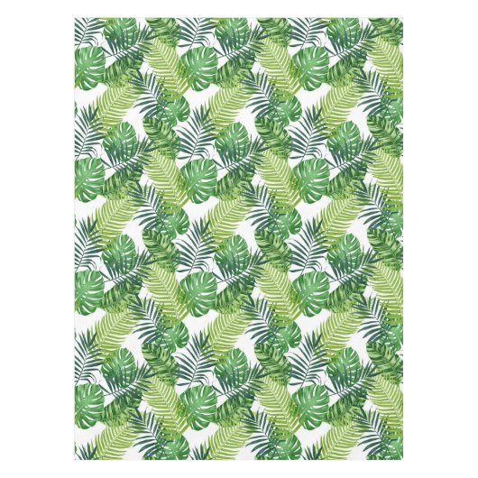 Grünes tropisches Blätter Tischdecke (Vorderseite)