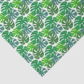 Grünes tropisches botanisches Monstera-Blätter-Mus Seidenpapier (Ausschnitt)