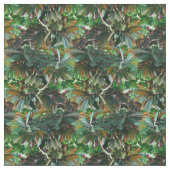 Grünes tropisches Jungle-Muster Stoff (Nahaufnahme)