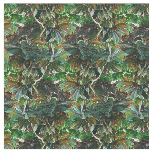 Grünes tropisches Jungle-Muster Stoff (Nahaufnahme)