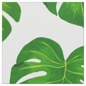 Grünes tropisches Monstera-Blätter-Muster Stoff (Nahaufnahme)