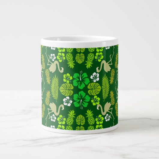 Grünes, tropisches Obst Gemustert Jumbo-Tasse (Vorderseite)