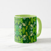 Grünes, tropisches Obst Gemustert Tasse (VorderseiteRechts)