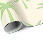 Grünes tropisches Palmenbaummuster Geschenkpapier (Rolleneckpunkt)