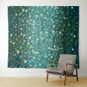 Grünes Türkis-Muster Wandteppich (Beispiel (Horizontal))