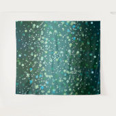 Grünes Türkis-Muster Wandteppich (Vorderseite (Horizontal))