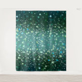 Grünes Türkis-Muster Wandteppich (Vorderseite)