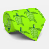 Grünes turtles-19 krawatte (Gerollt)