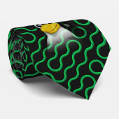 Grünes Tux Truchet Krawatte (Gerollt)