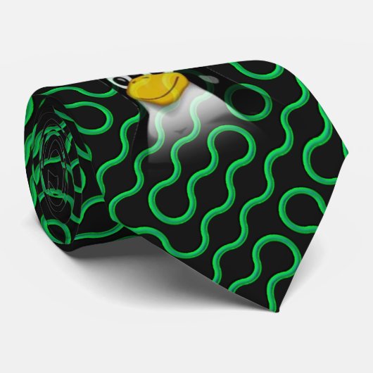 Grünes Tux Truchet Krawatte (Gerollt)