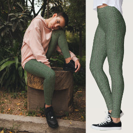 Grünes Tweed Texturbild Leggings