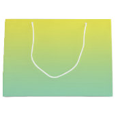 Grünes u. gelbes Ombre Große Geschenktüte (Vorderseite)