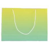 Grünes u. gelbes Ombre Große Geschenktüte (Rückseite)