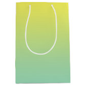 Grünes u. gelbes Ombre Mittlere Geschenktüte (Vorderseite)
