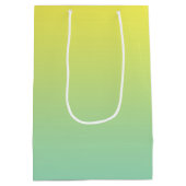 Grünes u. gelbes Ombre Mittlere Geschenktüte (Rückseite)