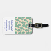 Grünes u. rosa Kaktus-Muster Gepäckanhänger (Vorderseite horizontal)