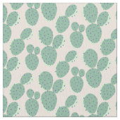 Grünes u. rosa Kaktus-Muster Stoff (Nahaufnahme)