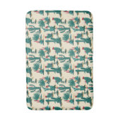 Grünes u. rotes Kaktus-Muster Badematte (Vorderseite Vertikal)