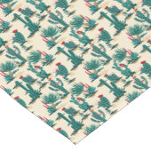 Grünes u. rotes Kaktus-Muster Kurzer Tischläufer (Ecke)