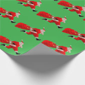 Grünes Umschlagpapier für den Weihnachtsmann Geschenkpapier (Ecke)