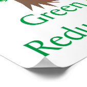 Grünes umweltverträgliches Poster (Ecke)