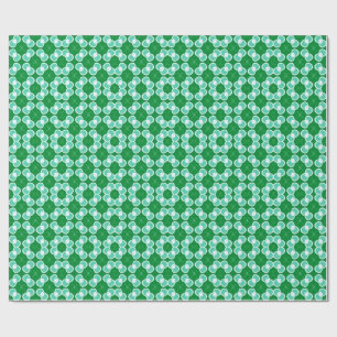 Grünes und Aquamarines Abstraktes Muster Geschenkpapier