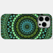 Grünes und Aquamarines Kaleidoskop Mandala Pattern Case-Mate iPhone Hülle (Rückseite (Horizontal))