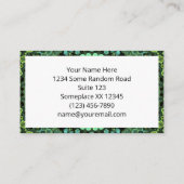 Grünes und Aquamarines Kaleidoskop Mandala Pattern Visitenkarte (Rückseite)
