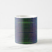 Grünes und blau gestreiftes Muster Kaffeetasse (Mittel)