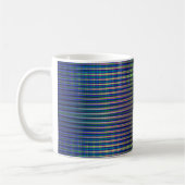 Grünes und blau gestreiftes Muster Kaffeetasse (Links)