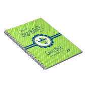 Grünes und blaues Babyparty-Gast-Buch Notizblock (Rechte Seite)