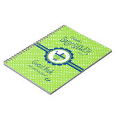 Grünes und blaues Babyparty-Gast-Buch Notizblock (Linke Seite)