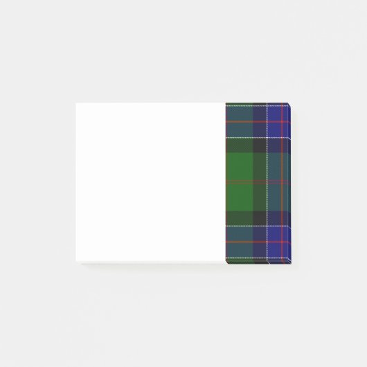 Grünes und Blaues Clan Sinclair Tartan Post-it Klebezettel (Vorderseite)