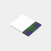 Grünes und Blaues Clan Sinclair Tartan Post-it Klebezettel (angewinkelt)