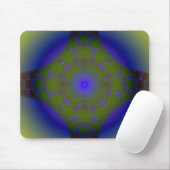 Grünes und blaues Fraktal Mousepad (Mit Mouse)