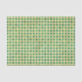 Grünes und blaues geometrisches Muster Seidenpapier