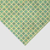 Grünes und blaues geometrisches Muster Seidenpapier (Ausschnitt)