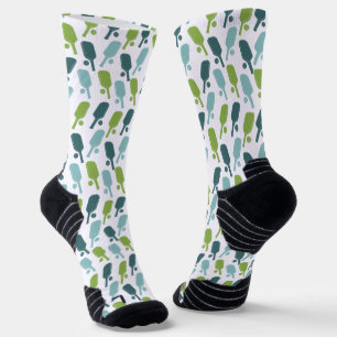 Grünes und blaues Pickleball-Muster Socken