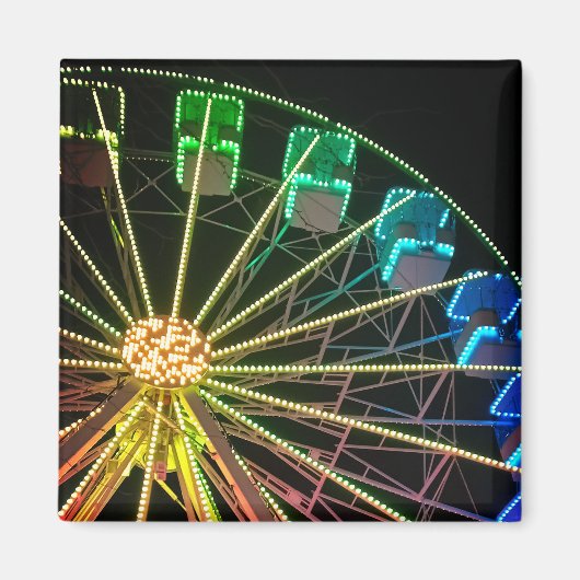 Grünes und blaues Riesenrad Magnet (Vorne)