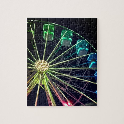Grünes und blaues Riesenrad Puzzle (Vertikal)