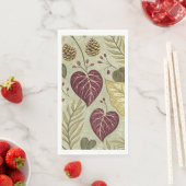 Grünes und braunes Herbst Serviette (Beispiel)