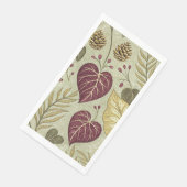 Grünes und braunes Herbst Serviette (Ecke)