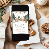 Grünes und braunes Lebkuchen Party Einladung