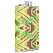 Grünes und braunes Muster Flachmann (Rechts)