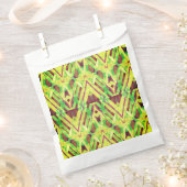Grünes und braunes Muster Geschenktütchen (Ausgeschnitten)