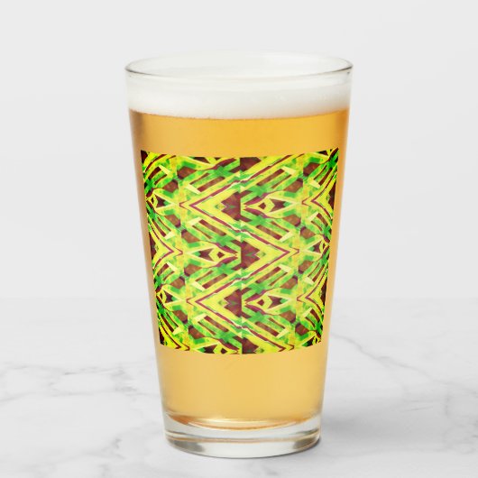 Grünes und braunes Muster Glas (Vorne (Gefüllt))