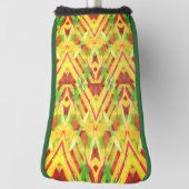 Grünes und braunes Muster Golf Headcover (Rotieren 90)